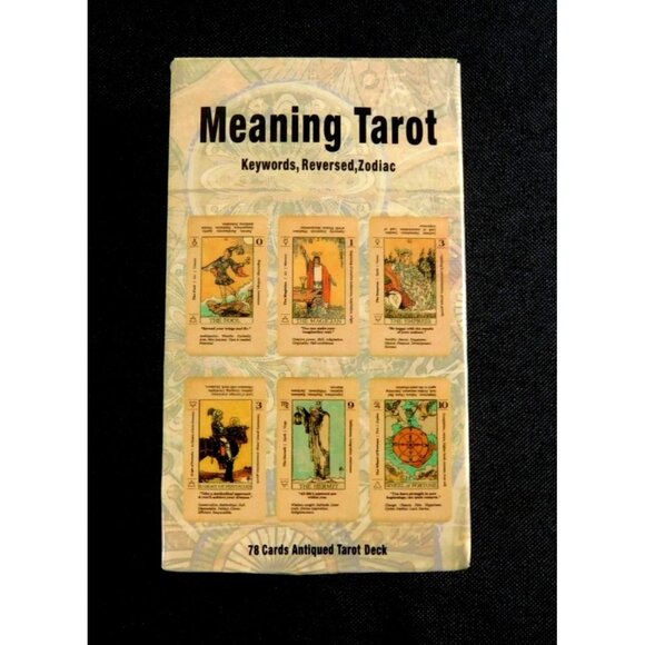 Meaning Tarot Antiqued Deck 78 Tarot Cards Witch Pagan Wiccan Divination - Picture 2 of 10
